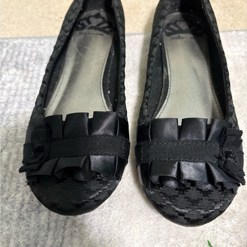 Fergalicious Black Ruffle Flats